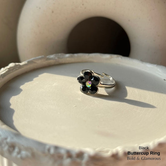 Buttercup Ring | BUCR01  | Black with Mid Light