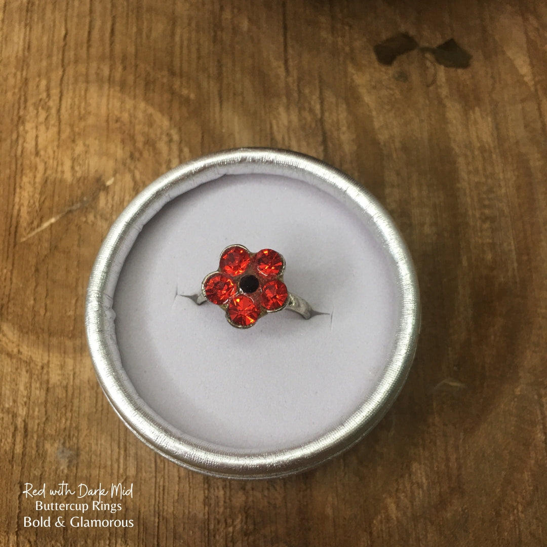 Buttercup Ring | BUCR01 | Red with Mid Dark