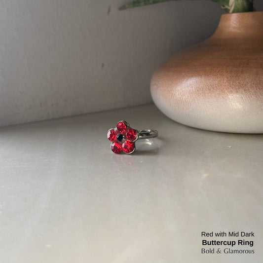 Buttercup Ring | BUCR01  | Red with Mid Dark