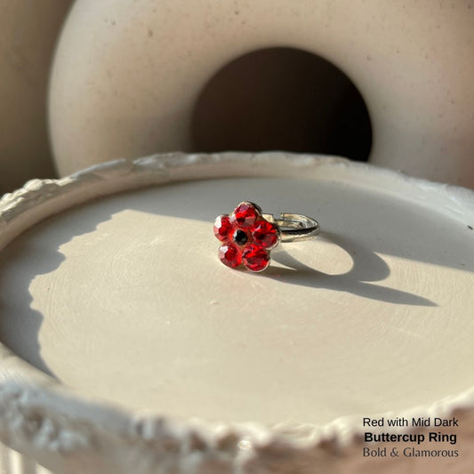 Buttercup Ring | BUCR01  | Red with Mid Dark