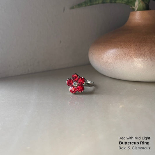 Buttercup Ring | BUCR01  | Red with Mid Light