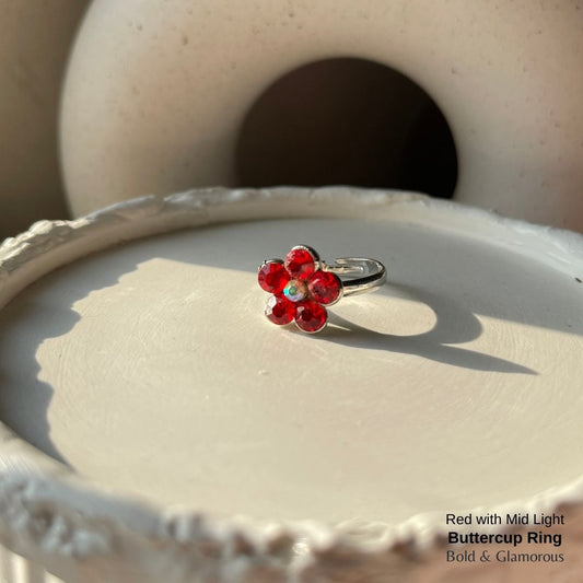 Buttercup Ring | BUCR01  | Red with Mid Light