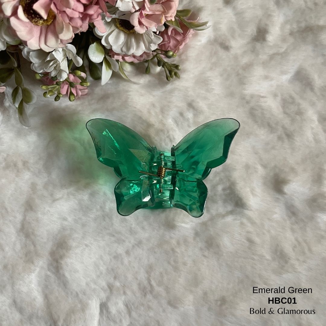Butterfly Hair Claw Clip | HBC01 | Emerald Green