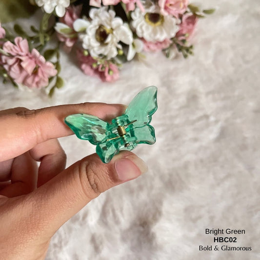 Butterfly Hair Claw Clip | HBC02 | Bright Green