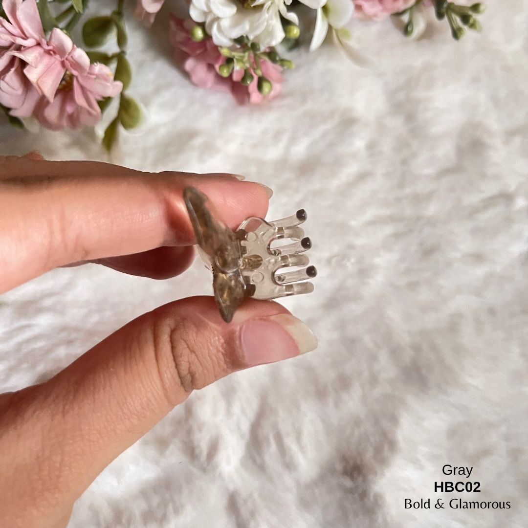 Butterfly Hair Claw Clip | HBC02 | Gray