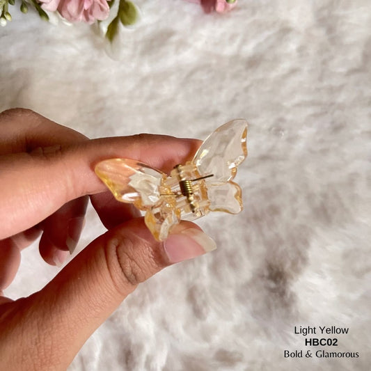 Butterfly Hair Claw Clip | HBC02 | Light Yellow