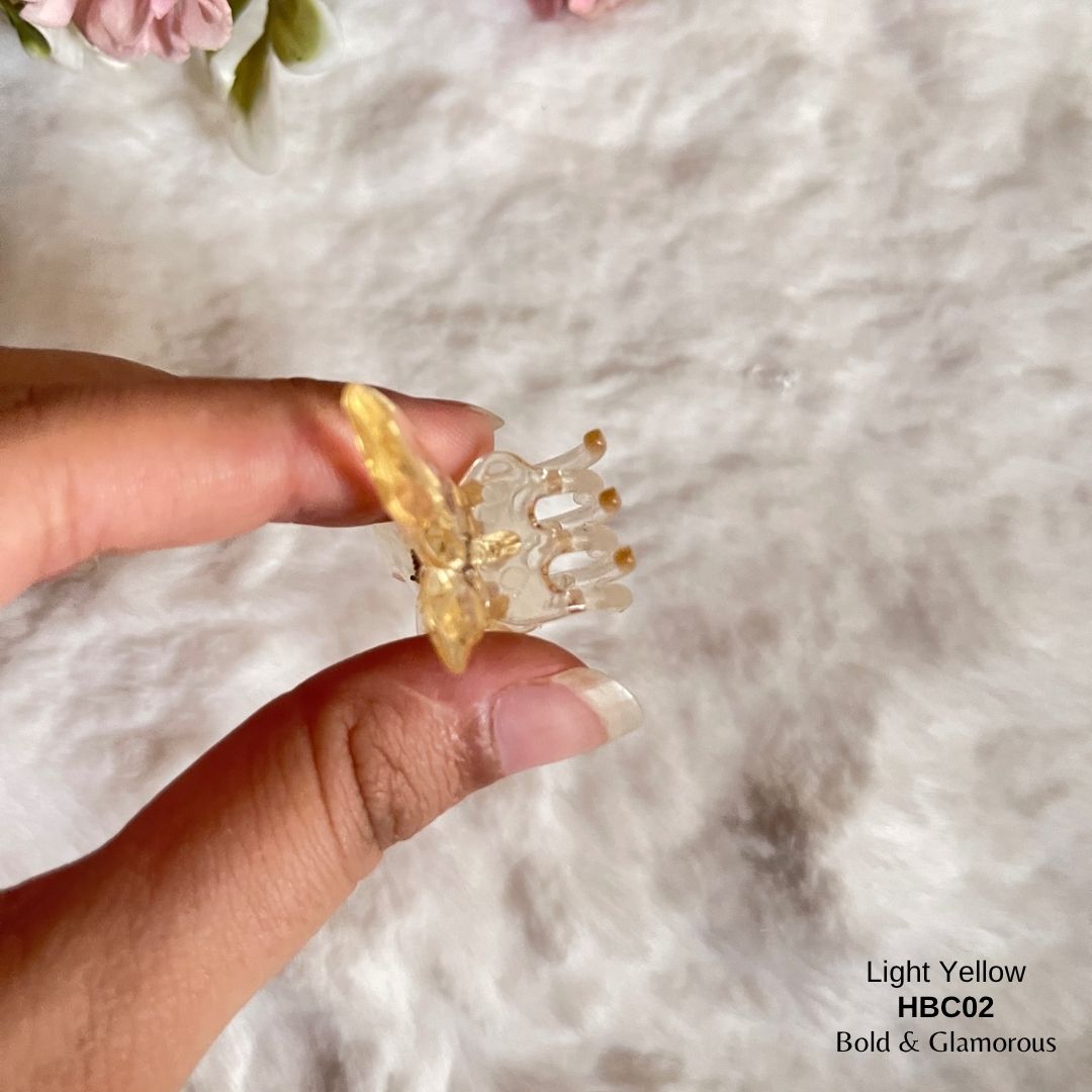 Butterfly Hair Claw Clip | HBC02 | Light Yellow