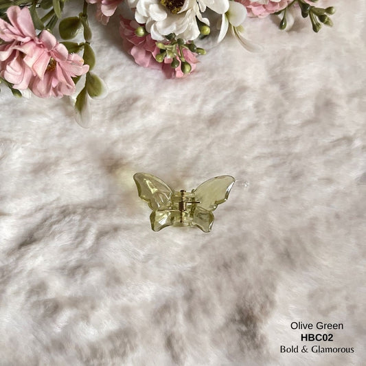 Butterfly Hair Claw Clip | HBC02 | Olive Green
