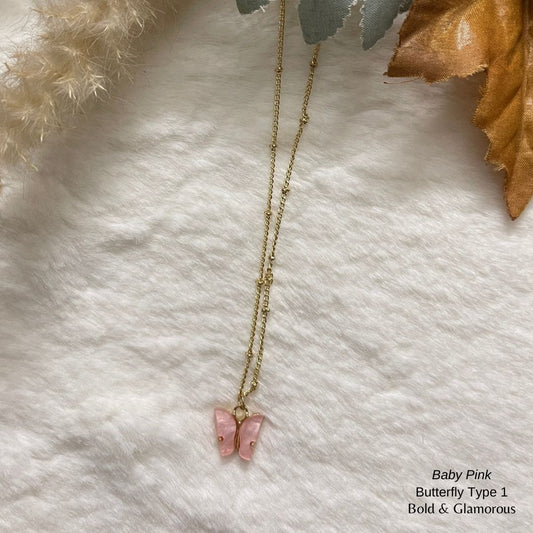Butterfly Pendant | Type 1 | BPT1 | Baby Pink