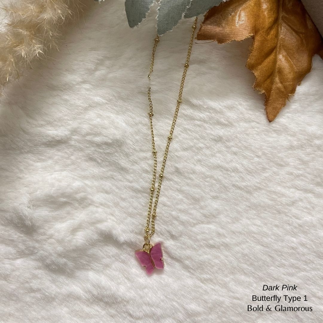 Butterfly Pendant | Type 1 | BPT1 | Dark Pink