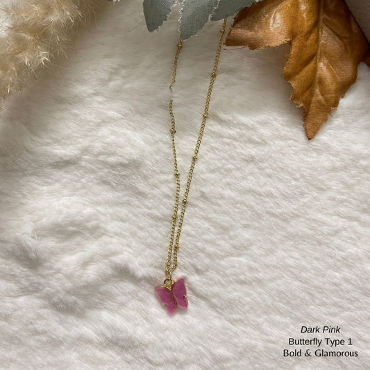 Butterfly Pendant | Type 1 | BPT1 | Dark Pink