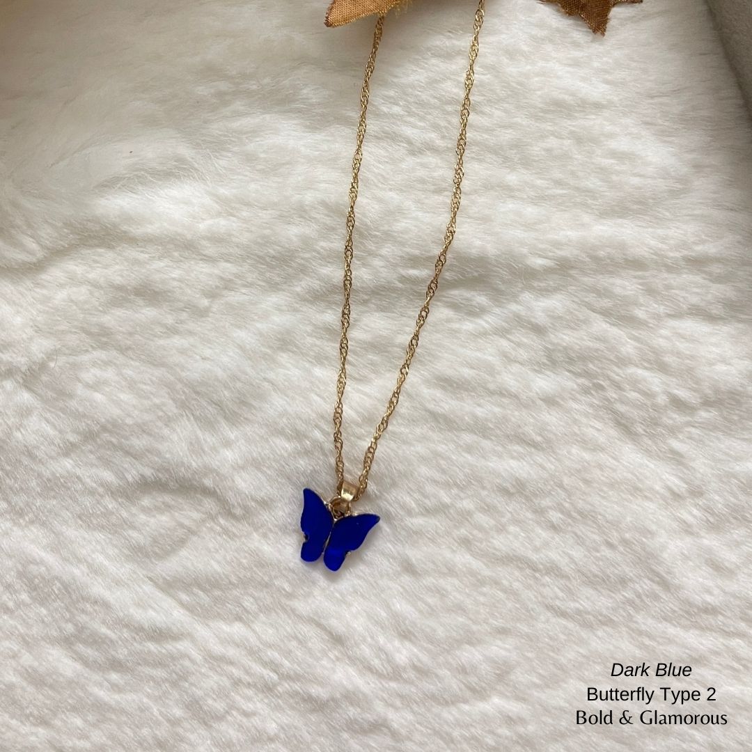 Butterfly Pendant | Type 2 | BPT2 | Dark Blue