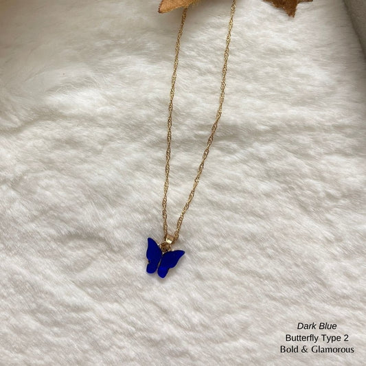 Butterfly Pendant | Type 2 | BPT2 | Dark Blue