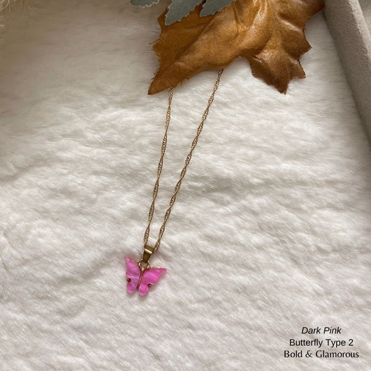 Butterfly Pendant | Type 2 | BPT2 | Pink