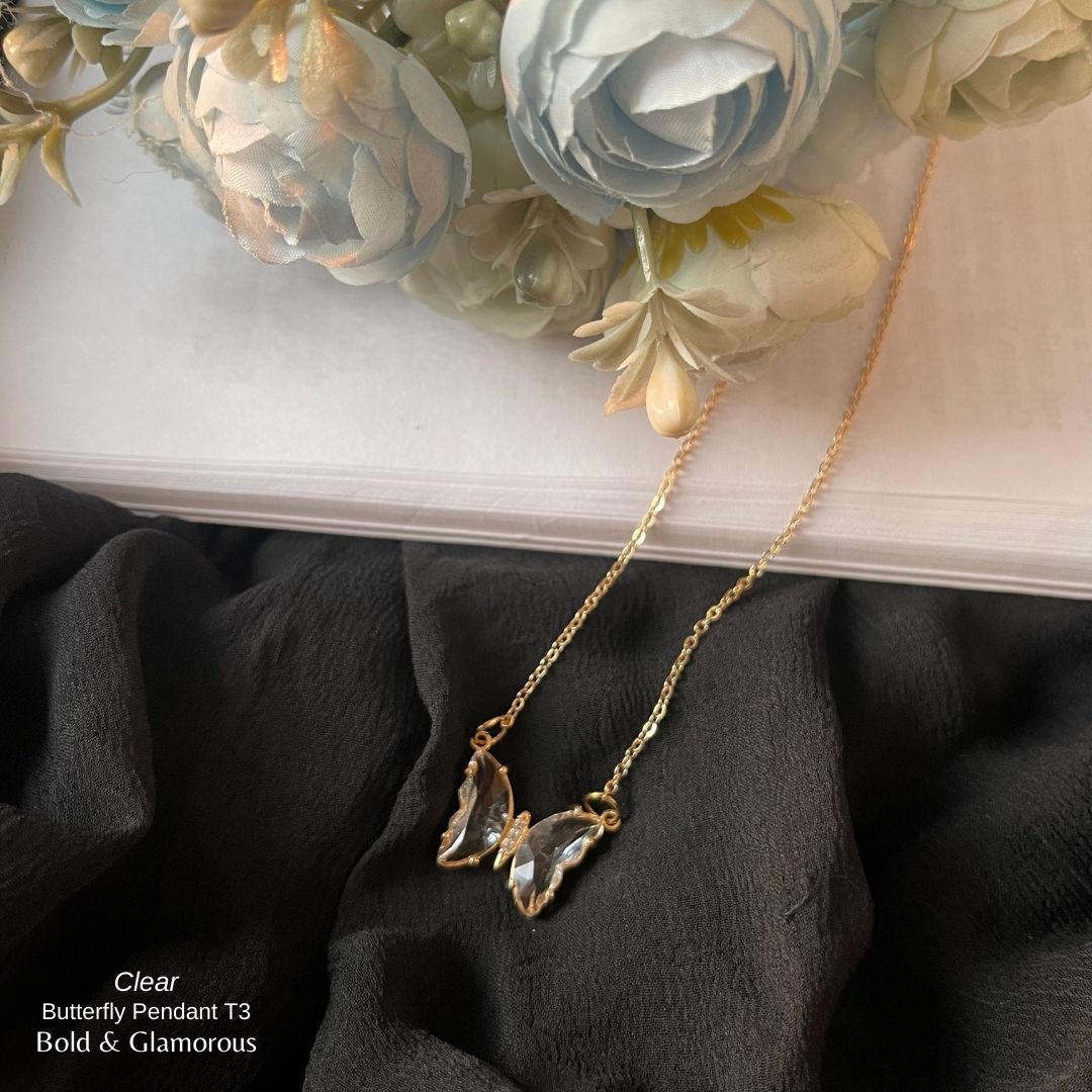 Butterfly Pendant | Type 3 | BPT3 | Clear