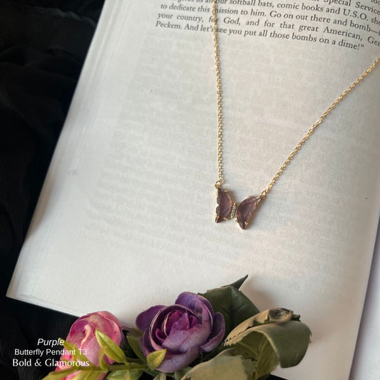 Butterfly Pendant | Type 3 | BPT3 | Purple