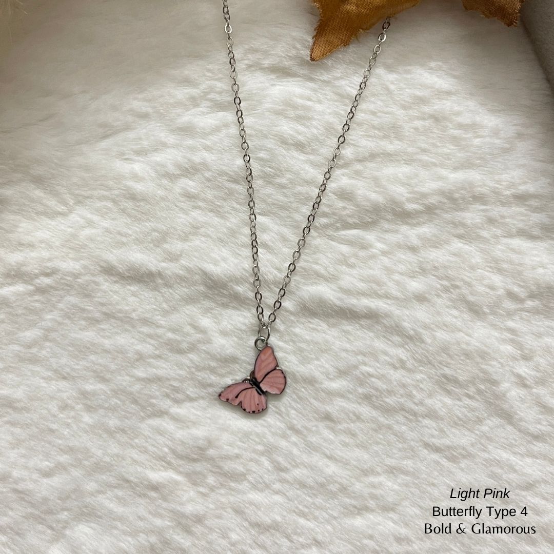 Butterfly Pendant | Type 4 | BPT4 | Light Pink