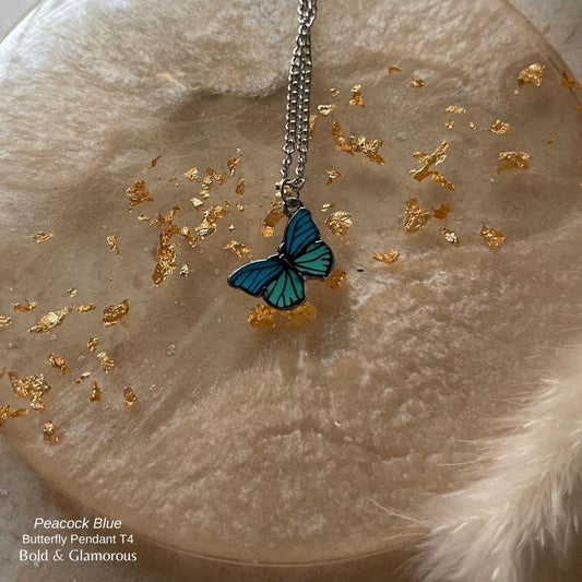 Butterfly Pendant | Type 4 | BPT4 | Peacock Blue