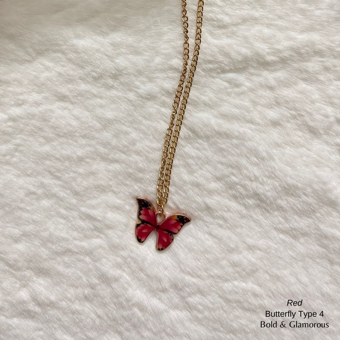 Butterfly Pendant | Type 4 | BPT4 | Red