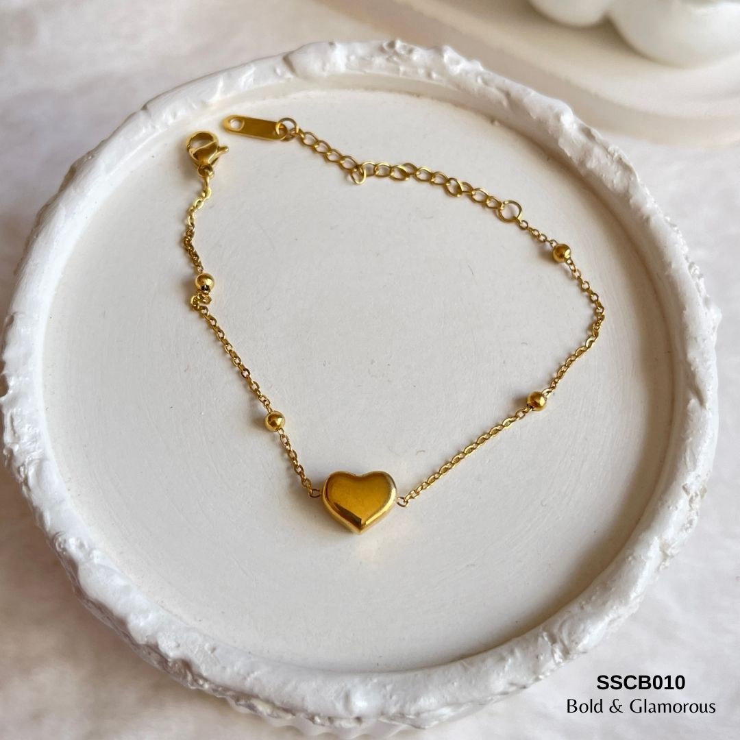 Chain Bracelet | SSCB010 | Solid Heart Bracelet