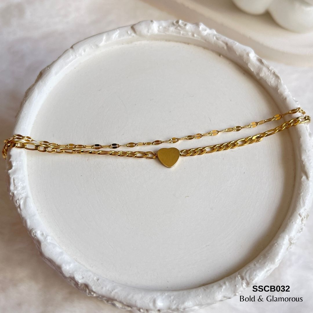 Chain Bracelet | SSCB032 | Layered Heart