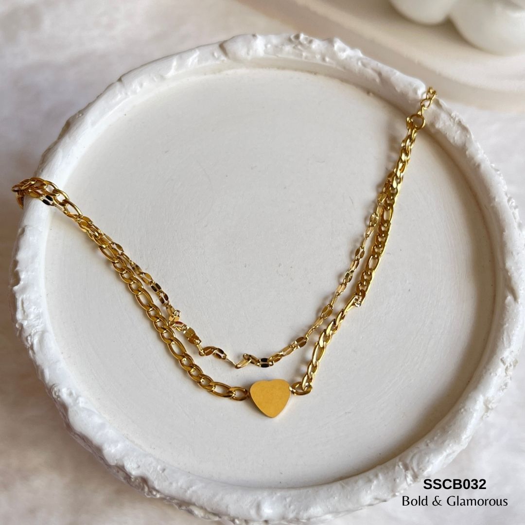 Chain Bracelet | SSCB032 | Layered Heart