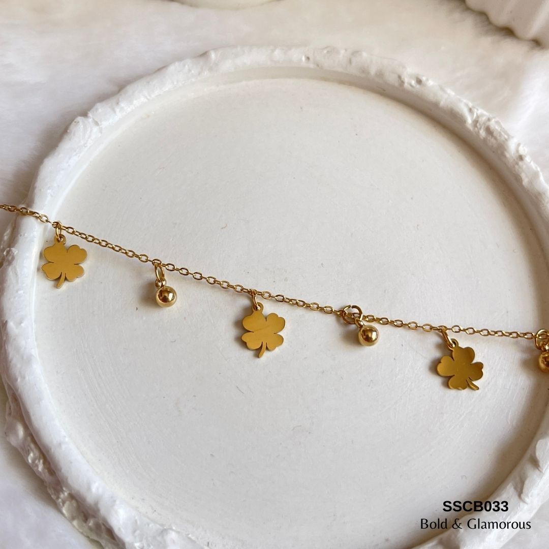 Chain Bracelet | SSCB033 | Leaf Drop