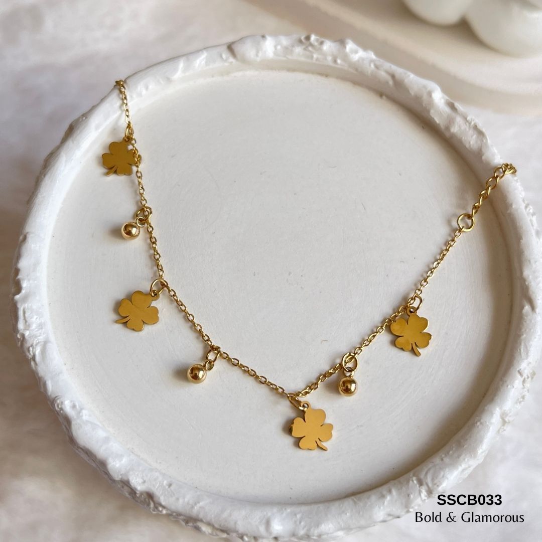 Chain Bracelet | SSCB033 | Leaf Drop