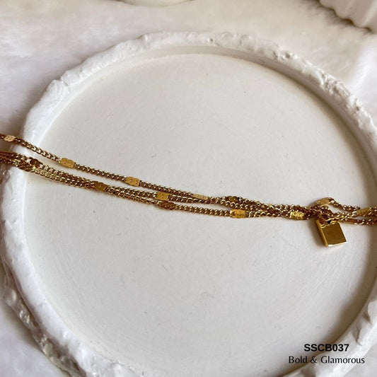 Chain Bracelet | SSCB037 | Three Layer Fringe