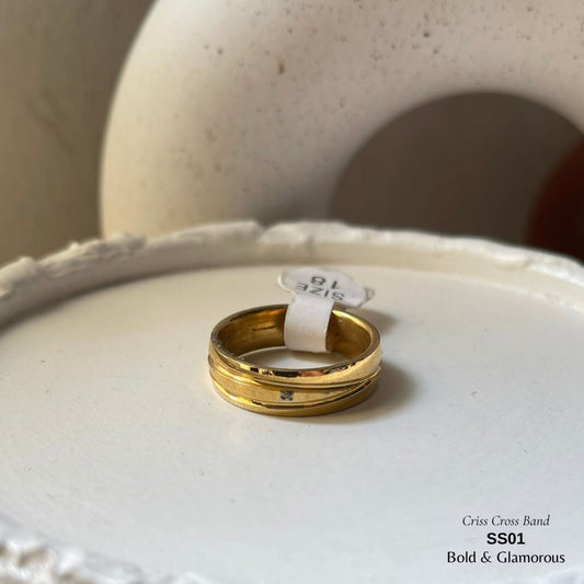SS Finger Ring | SS01 | Criss Cross Band