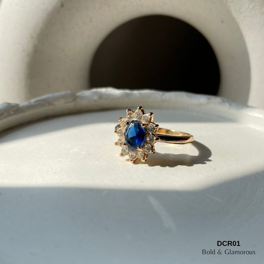Diamond Cut Ring | DCR01 | Royal Blue