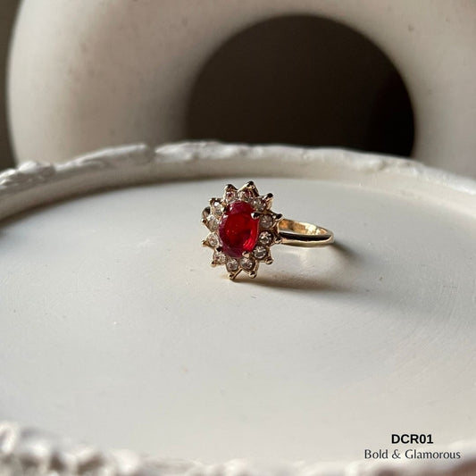 Diamond Cut Ring | DCR01 | Full Red