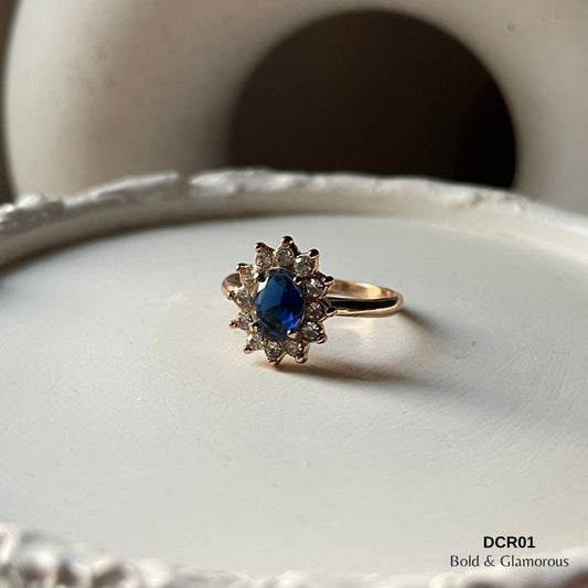 Diamond Cut Ring | DCR01 | Royal Blue