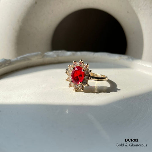 Diamond Cut Ring | DCR01 | Full Red