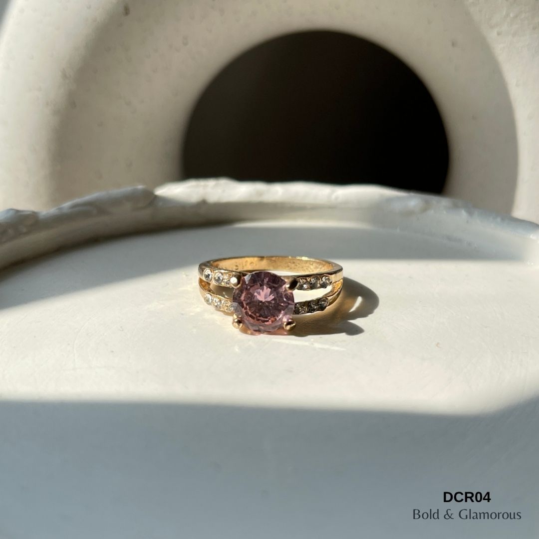 Diamond Cut Ring | DCR04 | Pink