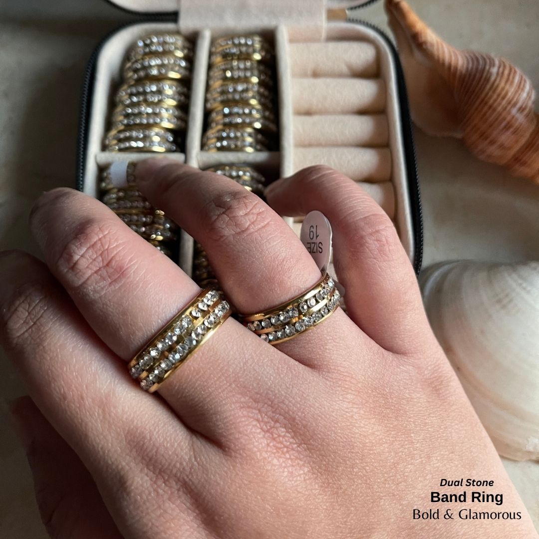 SS Finger Ring | SS01 | Dual Stone Ring