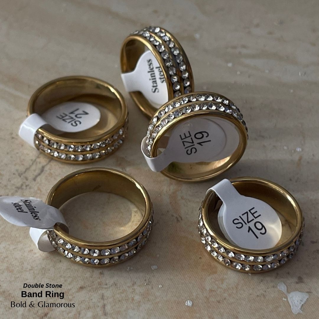 SS Finger Ring | SS01 | Dual Stone Ring