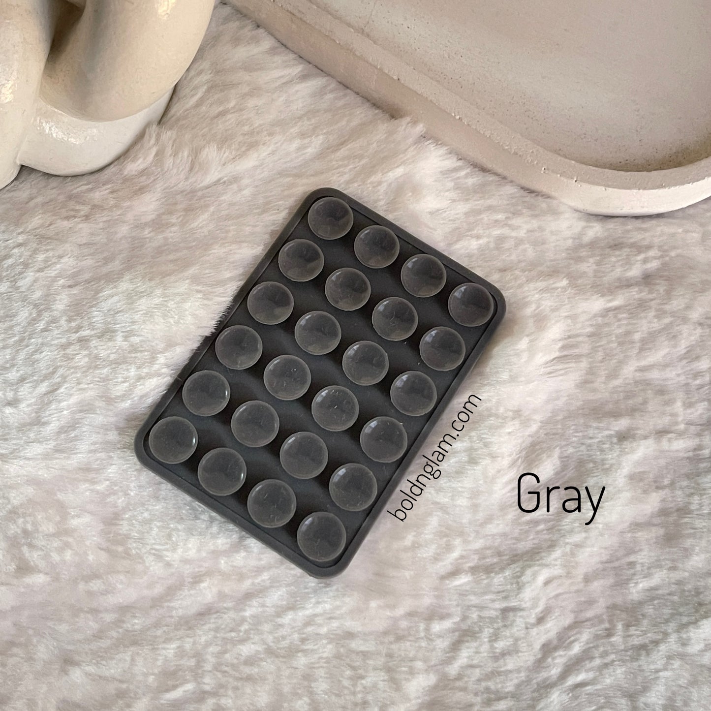 Double Sided Silicone Suction Pad | Dark Gray