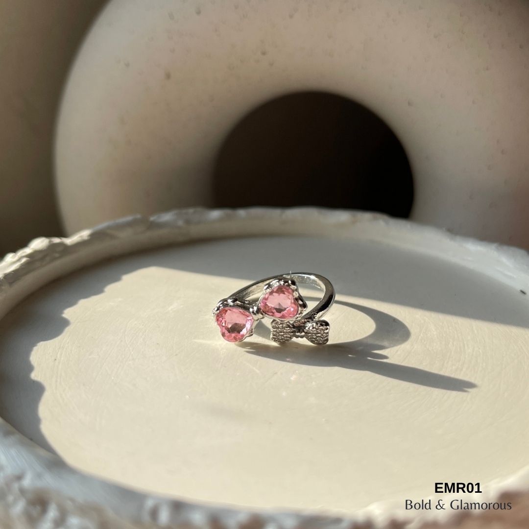 Bow Layered Ring | EMR01 | Pink