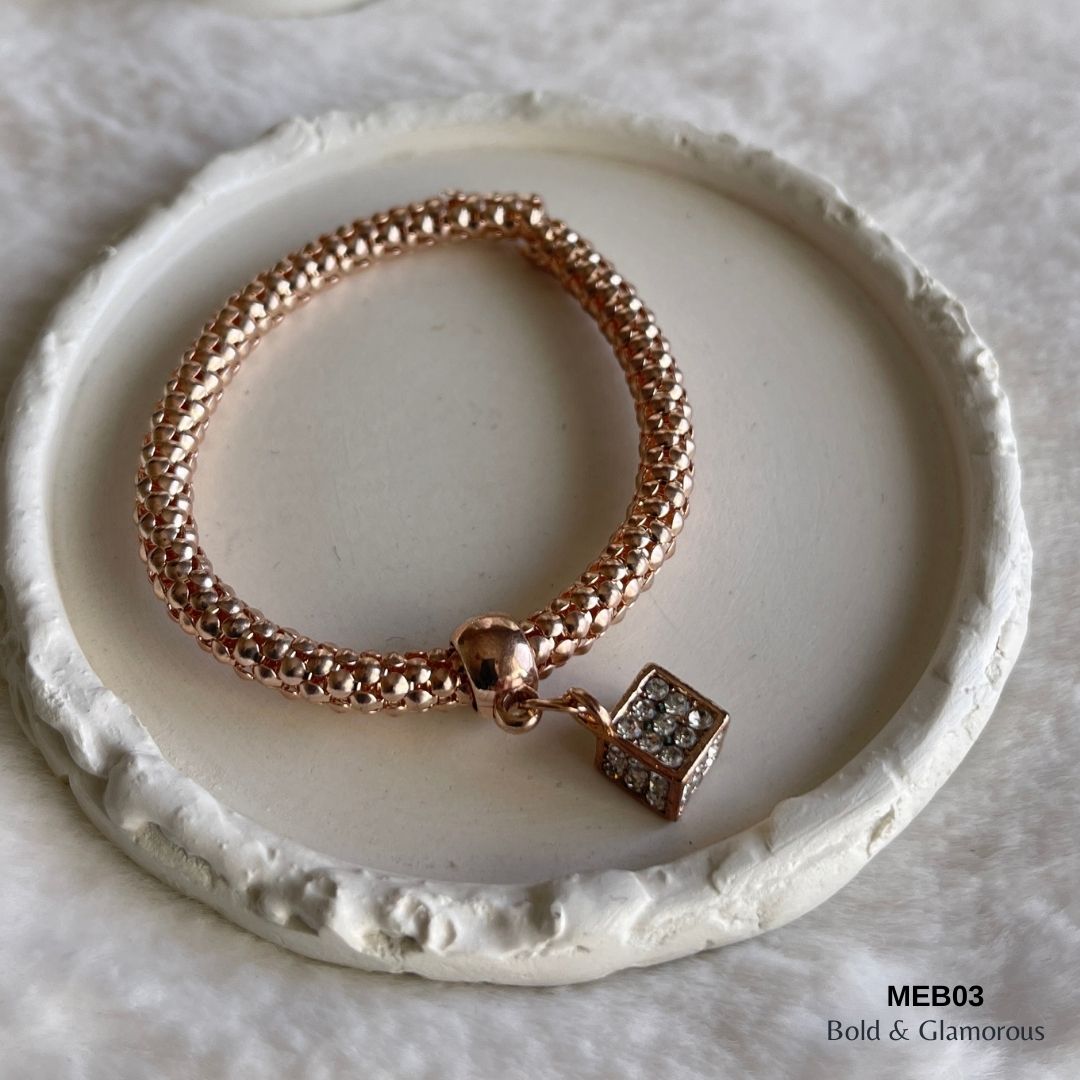 Stretchable Bracelet | MEB03 | Rose Gold
