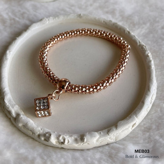 Stretchable Bracelet | MEB03 | Rose Gold