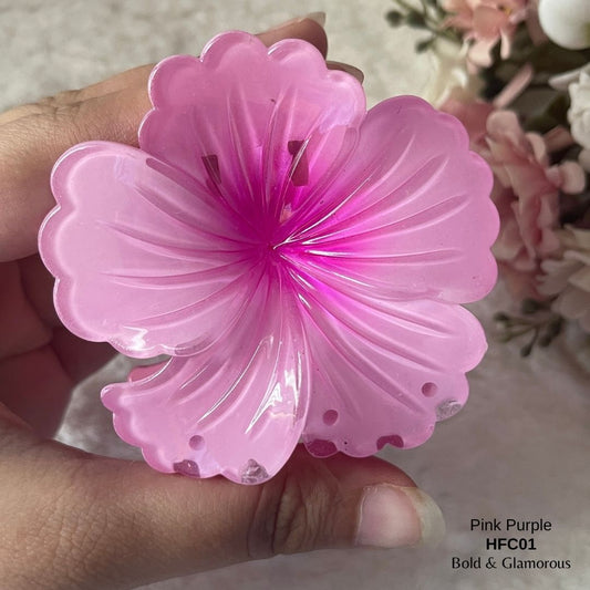 Flower Hair Claw Clip | HFC01 | Pink Purple