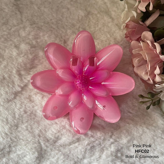 Flower Hair Claw Clip | HFC02 | Pink Pink