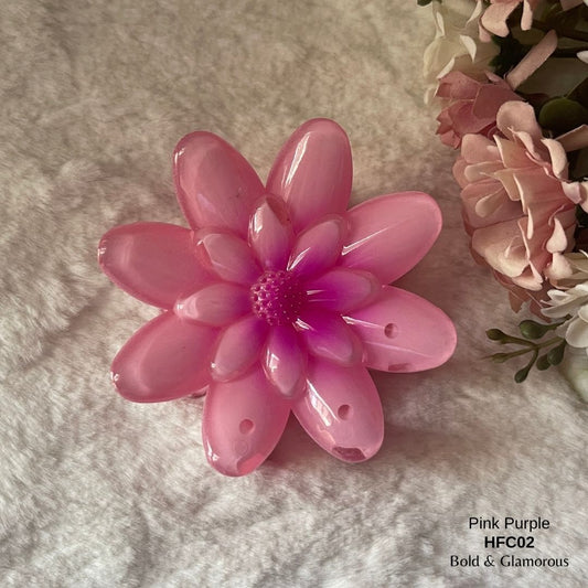 Flower Hair Claw Clip | HFC02 | Pink Purple