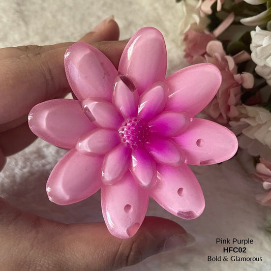 Flower Hair Claw Clip | HFC02 | Pink Purple