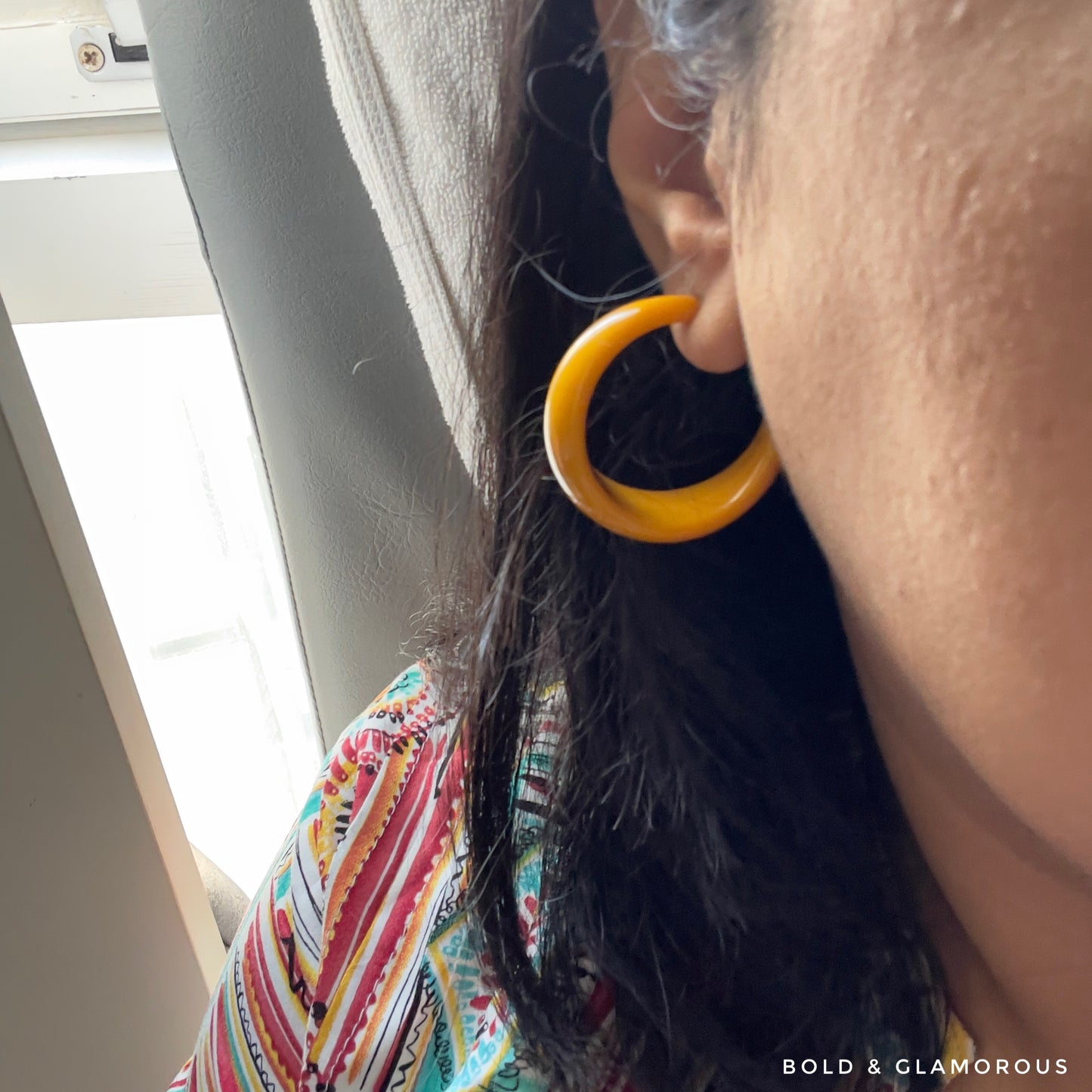 Classic Acrylic Earring | SE032 | Orange