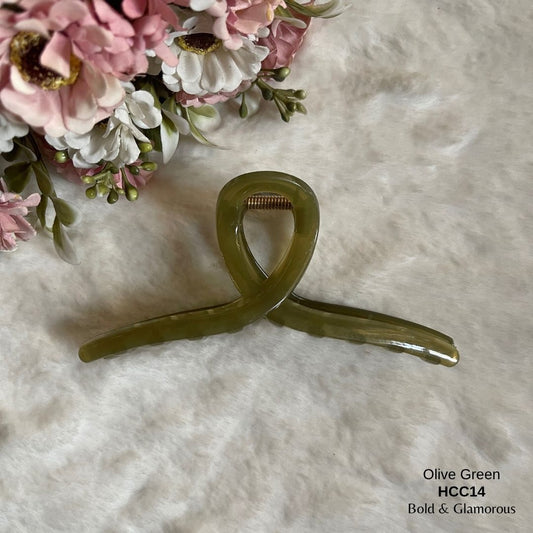 Hair Claw Clip | HCC14 | Olive Green