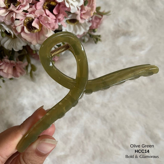 Hair Claw Clip | HCC14 | Olive Green