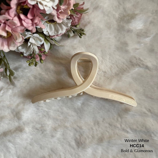 Hair Claw Clip | HCC14 | Winter White