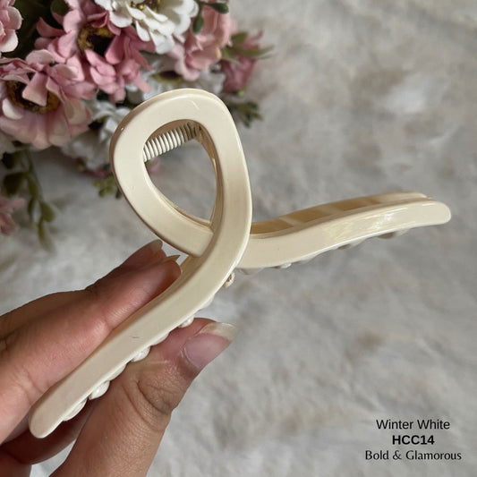 Hair Claw Clip | HCC14 | Winter White